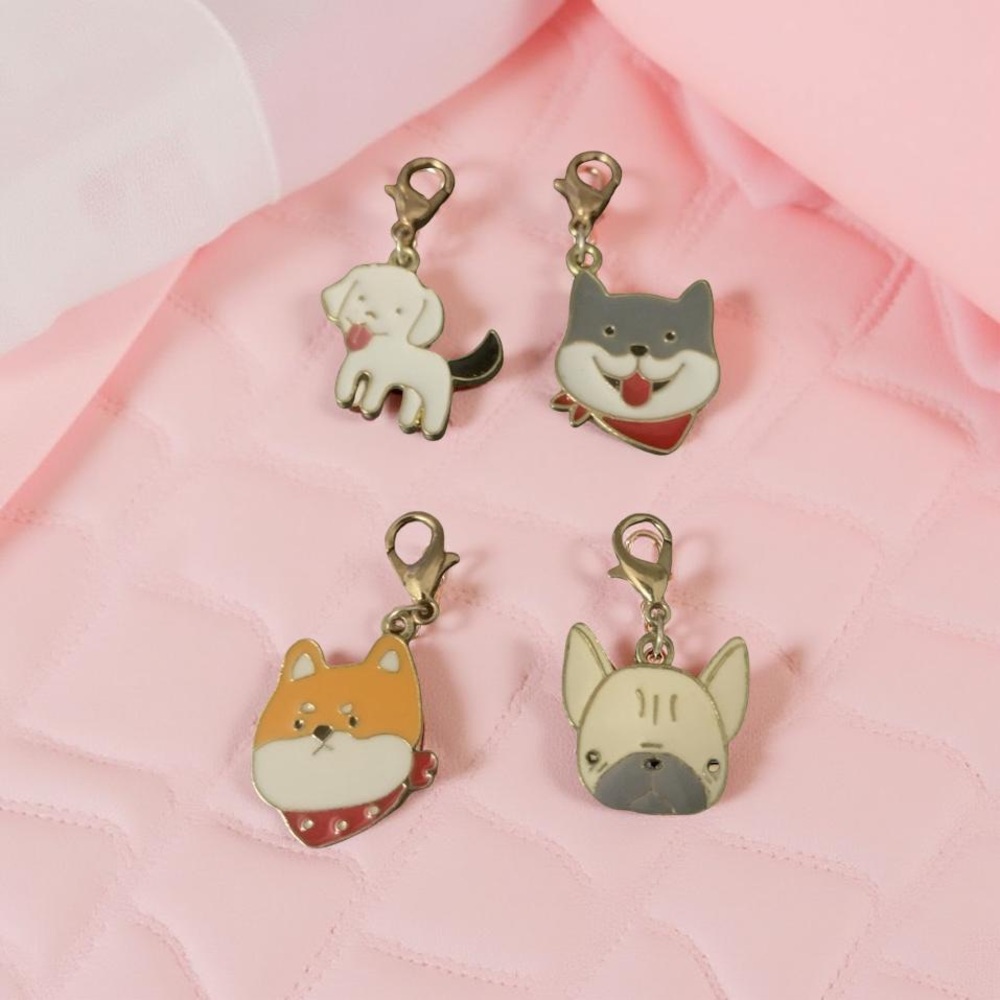 Cute Dog Enamel charms